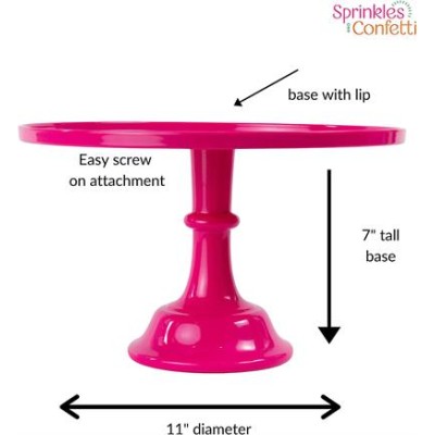 Melamine Cake Stand Hot Pink