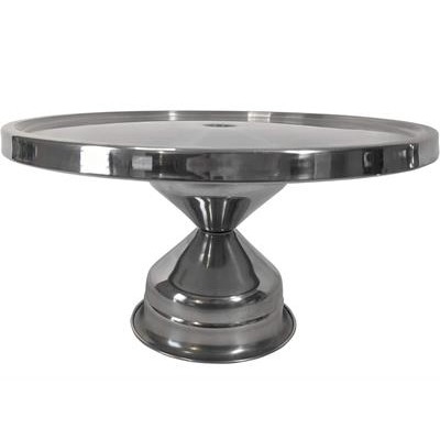 Silver Stainless Steel Cake Stand, 13""