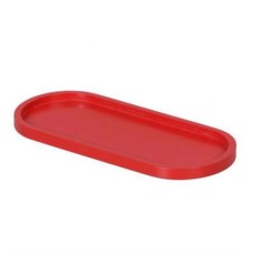 MDF Oval Tray Red