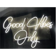 Neon Sign GOOD VIBES ONLY - Acrylic - USB Powered - Warm Light