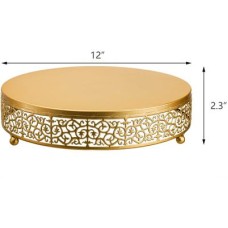 Gold Round Cake Stand L