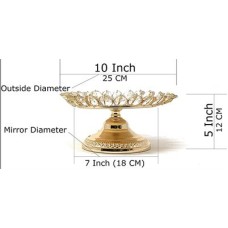 Crystal Gold Cake Stand with mirror S