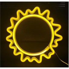 Neon Sign Plastic SUN - USB Powered - Warm Light