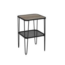 Iron/Wood Mini Table Black