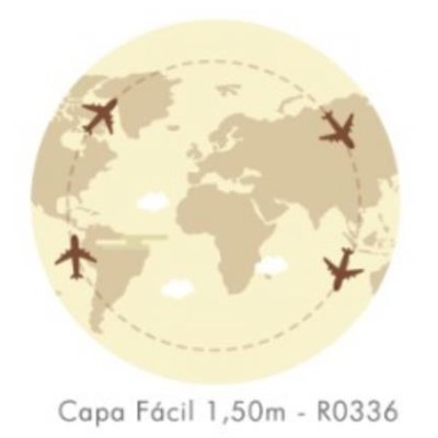 Trip around the world" round fabric backdrop (1.5m diameter)