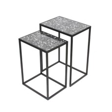 Large Iron/Wood Mini Table Black