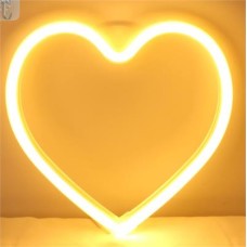 Neon Sign Silicone HEART - USB Powered - Warm Light