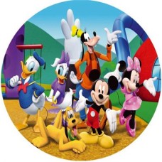 Mickey's Club House" round fabric backdrop (1.5m diameter)