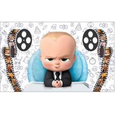 The boss baby" round fabric backdrop (1.5m diameter)