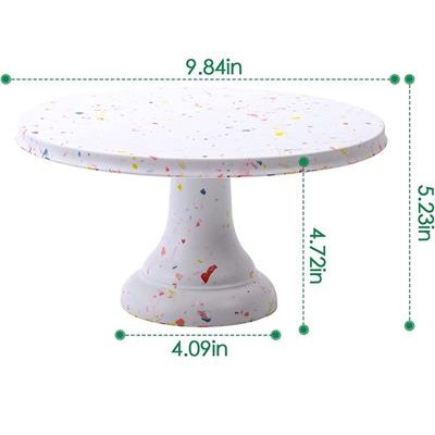 Melamine Cake Stand White e Colored Spots M