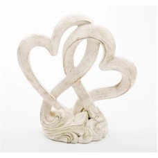 Resine decorative double heart