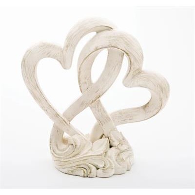 Resine decorative double heart