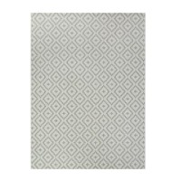 Grey and White Rug (5'3" x 7')