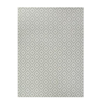 Grey and White Rug (5'3" x 7')