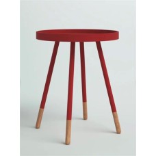 Red Iron/Wood Mini Table Red