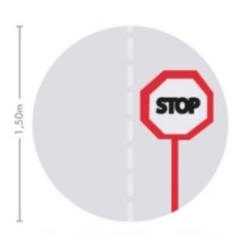 Stop Sign - Street round fabric backdrop (1.5m diameter)