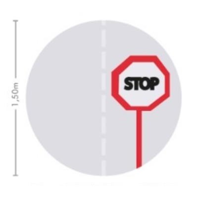 Stop Sign - Street round fabric backdrop (1.5m diameter)