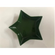 Ceramic Star Green Tray 