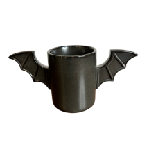 Small black vase with bat wings