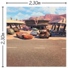 Fabric "Cars - McQueen" Backdrop (2,30 x 2,30 meters)"