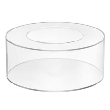 Clear Cylinder Acrylic Cake Stand Clear (10 x 4 inches)