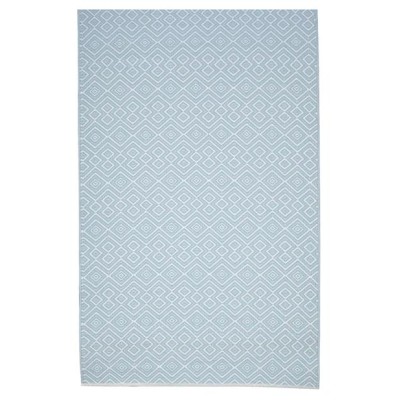 Blue and White Lightweight Rug (4' x 6')