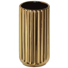 Ceramic Cylinder Flower Vase Gold M