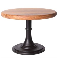 Wood Cake Stand S Wood/Black