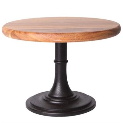 Wood Cake Stand S Wood/Black