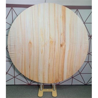 Wood wall round fabric backdrop (2.0m diameter)