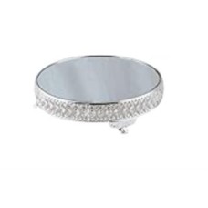 Crystal Silver Cake Stand with mirror M