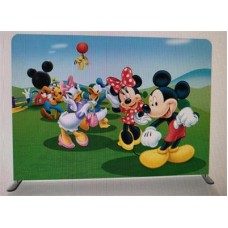 Fabric "Mickey e Friends" Backdrop (3,5 x 2,30 meters)"