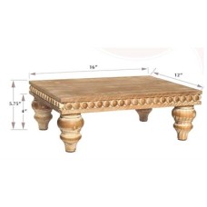 Rectangular Pedestal Tray Wood