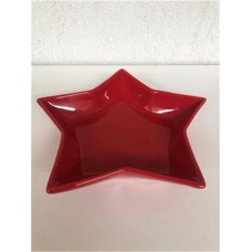 Ceramic Star Red Tray 