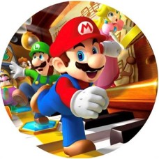 Super Mario - Mario Bros" round fabric backdrop (1.5m diameter)