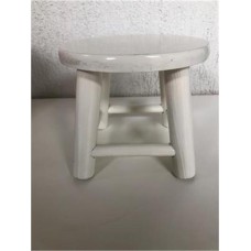 MDF Round Little Stool White