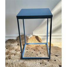 Iron/Wood Mini Table Blue