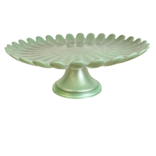 Green flower cake stand 