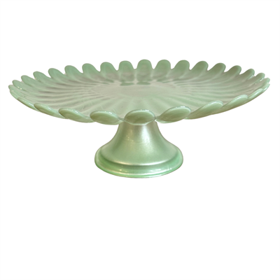 Green flower cake stand 