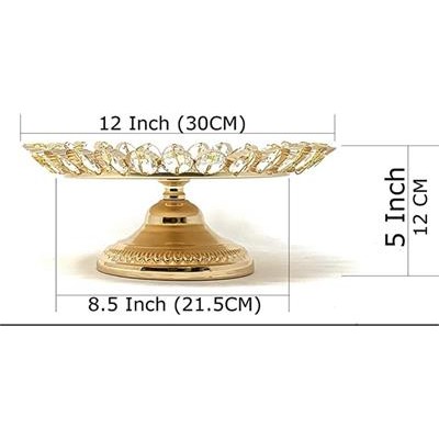 Crystal Gold Cake Stand with mirror M