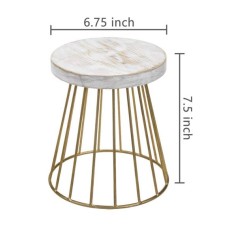 Wood and metal Stand M Gold/MDF