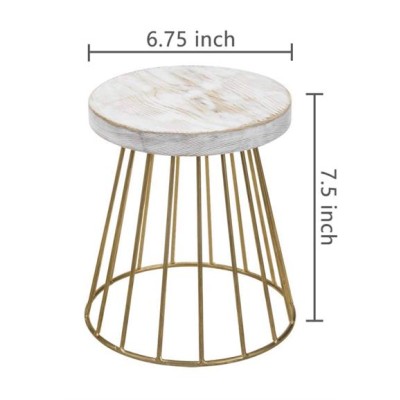 Wood and metal Stand M Gold/MDF