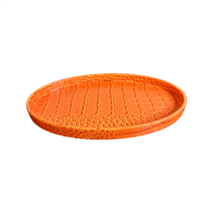 Orange oval tray