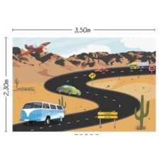 Fabric "Car on the Road" Backdrop (3,5 x 2,30 meters)"