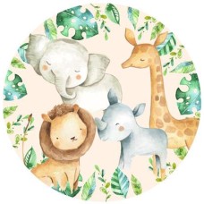 Safari baby 2" round fabric backdrop (1.5m diameter)