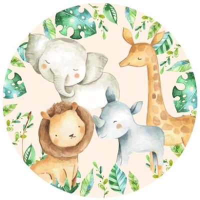 Safari baby 2" round fabric backdrop (1.5m diameter)